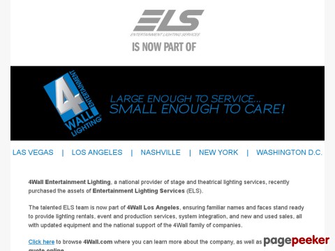 ELS - Entertainment Lighting Services