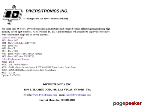 Diversitronics, Inc.