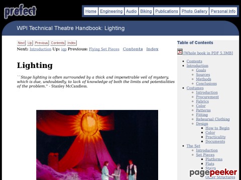 WPI Technical Theatre Handbook: Lighting 