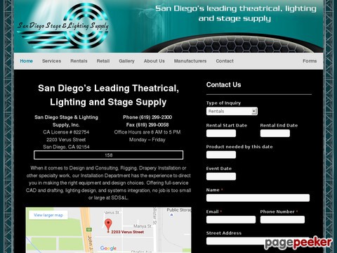 San Diego Stage and Lighting Supply, Inc.
