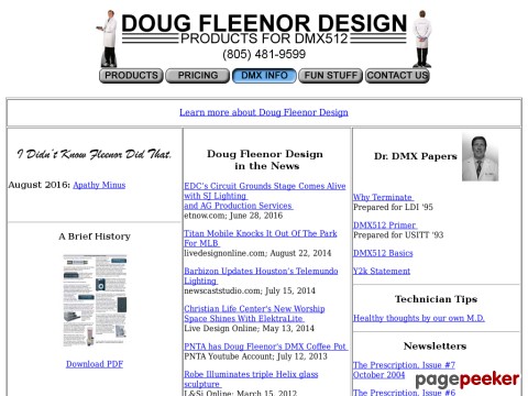 Doug Fleenor Design DMX Info